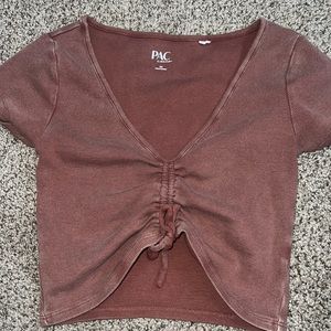 brown pacsun crop top